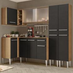 Cozinha Completa de Canto Madesa Emilly Self com Balcão, Armário de Vi