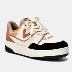 TENIS VIA MARTE BEGE MARFIM 042 017 15 FEMININO Via Marte-Feminino