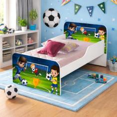 Mini Cama Infantil MDF de personagens para Meninos Futebol - Casa Móve