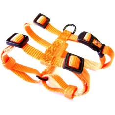 Hamilton Peitoral para cães de nylon ajustável Comfort, laranja manga, 2,5 cm x 76,2 cm - 101,6 cm
