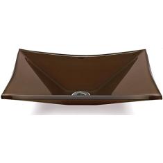 Cuba de Vidro Bergan - Sulle 34 x 34 cm 10 mm Chocolate