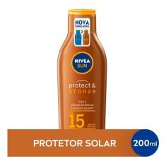 Protetor Solar Nivea Sun Protect & Bronze Fps15 200ml Solar