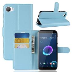 Capa para HTC Desire 12, capa carteira flip de couro PU premium com compartimento para cartão, suporte e fecho magnético [capa interior à prova de choque de TPU] Compatível com HTC Desire 12