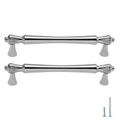 Evionlin 2 peças de armários espelhados de cromo brilhante prateado e dourado, puxadores de porta de guarda-roupa, gavetas, puxadores pequenos de grão único