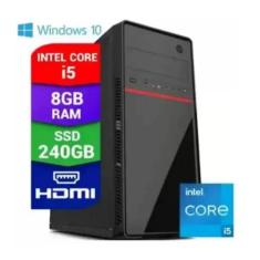 Pc Computador Cpu Intel Core I5 / 8GB Memória Ram / Ssd 240GB M2 NVME