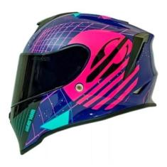 Capacete Moto Mormaii M1 Fechado Starry Roxo + Narigueira, 61