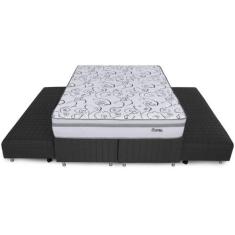 Cama Box Queen Ortopédica com Duas Camas Auxiliares 158x198cm BF Colch