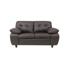 Sofá de Couro Marselha 2 lugares Marrom Pigmentado - Mempra