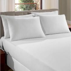 Jogo de Lençol Casal Padrão Liso 3 Peças Com Elástico 100% Algodão - D