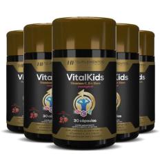 5x vitalkids vitamina c d zinco infantil 30caps mastigavel - HF SUPLEM