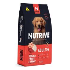 Ração Cães Nutrive Adulto Frango e Carne e Arroz 15kg