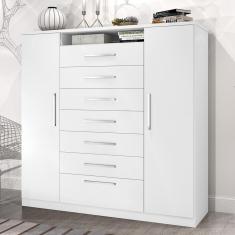 Cômoda Mega 2 Portas J&a Branco Branco
