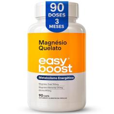 Magnésio Quelato Easy Boost Bisglicinato Quelado 90 Cápsulas