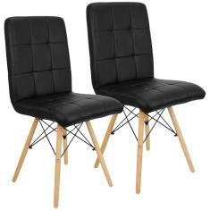 Conjunto com 2 Cadeiras Fitz Eiffel Preto