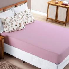 Jogo De Lençol Elástico Casal 3 Peças Malha 100% Algodão - Quality - B