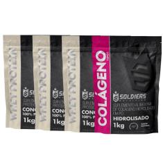 Kit: Whey Protein Concentrado 3Kg + Colágeno Hidrolisado 1Kg - 100% Importado - Soldiers Nutrition-Unissex