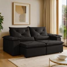 Sofá Retrátil e Reclinável 3 Lugares 230cm Londres Yescasa