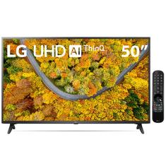 Smart TV 50" LG 4K LED 50UP7550 WiFi, Bluetooth, HDR, Inteligência Artificial ThinQ, Google, Alexa e Smart Magic - 2021