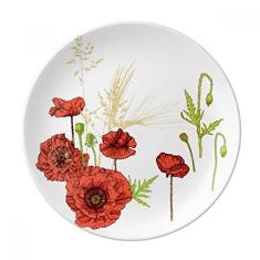 Prato de milho com flores para pintura de plantas decorativas de porcelana Salver louças de jantar