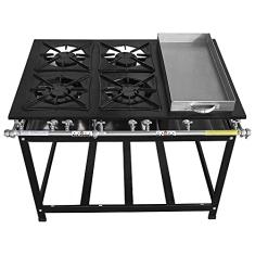 Fogão Industrial 4 Bocas com Banho-Maria Super