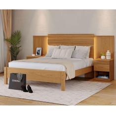 Cama Casal 160cm Granada Móveis Fazzio Freijó