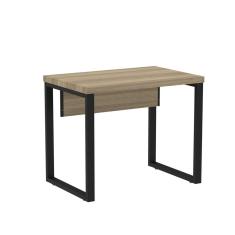 Mesa de Escritório Madeira 900x600x750mm M900pe40tub Noce Naturalle/Preto