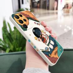 Capa de telefone astronauta para Samsung Galaxy S23 S22 S21 S20 Ultra Plus FE S10 S9 S10E Note 20 Ultra 10 9 Plus Capa, branca, para Galaxy S9 Plus