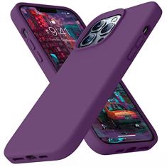 Ktele Capa compatível com iPhone 13 Pro Max de 6,7 polegadas de silicone líquido premium com [forro de microfibra macio antiarranhões] Capa de proteção contra choques de corpo inteiro de borracha gel