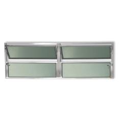 Janela Basculante de Alumínio 40x120cm 2 Seções com Vidro Boreal Plus 