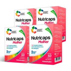 Kit 04 Nutricaps Mulher Polivitaminico 60 Capsulas Maxinutri