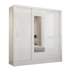 Guarda Roupa Casal Fortaleza 3 Portas Espelho Carioca Branco - CARIOCA