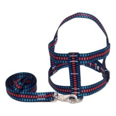 Guia com peitoral 25mm preto quadriculado 5 50 cm a 60 cm