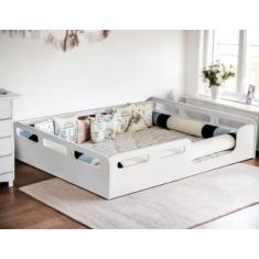 Cama casal montessoriana pop new branca potente