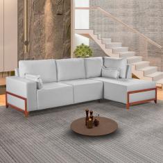 Sofá De Canto Bipartido 4 Lugares M186 Cinza