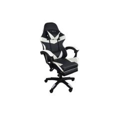 Cadeira Gamer Stillus Ergonômica Com Apoio Para Os Pés - Preto E Branco