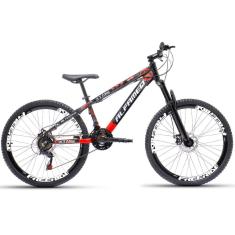 Bicicleta aro 26 aluminio alfameq atake 21 marchas freio A disco