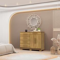 Cômoda com Sapateira 5 Gavetas e 2 Portas Cannes - Vila Rica
