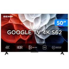 Smart TV 50" Semp TCL LED 4K Ultra HD 50S62 Google TV, HDMI, Google As