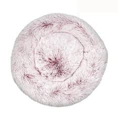 Cama de cachorro calmante para cães pequenos – Cama de cachorro pequena lavável com donut, cama de gato de pelúcia macia redonda anti-ansiedade, serve para toPets, diâmetro 47 cm