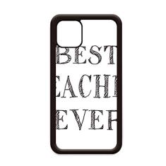 Capa Best Teacher Ever Citação Respeitada para iPhone 12 Pro Max para Apple Mini Mobile Case