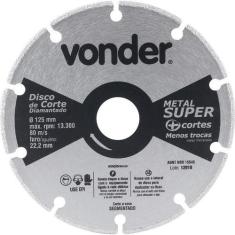 Disco Corte Diamantado 125mm Metal Super  - Vonder