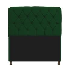 Cabeceira Estofada Lady 160 Cm Queen Size Com Capitonê Suede - Doce Sonho Móveis Verde