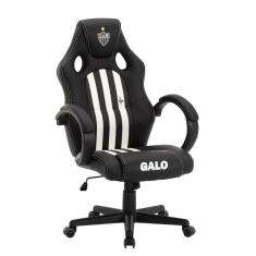 Cadeira Gamer Atlético Mineiro CAM 3316 Espresso Móveis Preta/Branca
