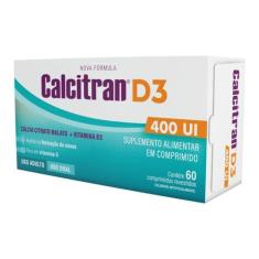 Suplemento Vitamínico De Cálcio E Vitamina D 400Ui Calcitran D3 60 Com