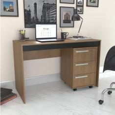 Conjunto Home Office Escrivaninha Gaveteiro 3 Gavetas B29 Nova Mobile Mel/Preto