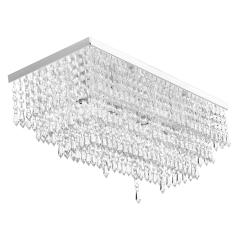 Lustre Luminária Queops Retangular 60x25 Cm Explendido!!