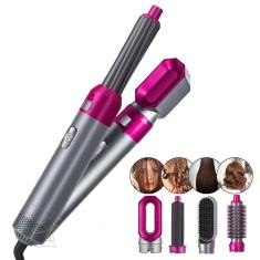 Secador cabelo escova alisadora 5in1 ar quente profissional
