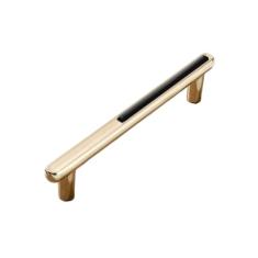 Maçaneta de porta de móveis em liga de zinco branca dourada, puxadores e botões de armário de cozinha, ferragem de móveis, preto dourado 192mm