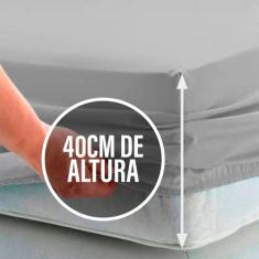 Lençol Casal 40cm c/ Elástico na Volta Toda Percal Flex 400 Fios - Dry