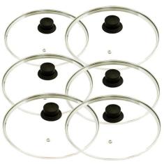 Jogo 6 Tampas Vidro Temperado Avulsas Para Panela Frigideira - Okaysho